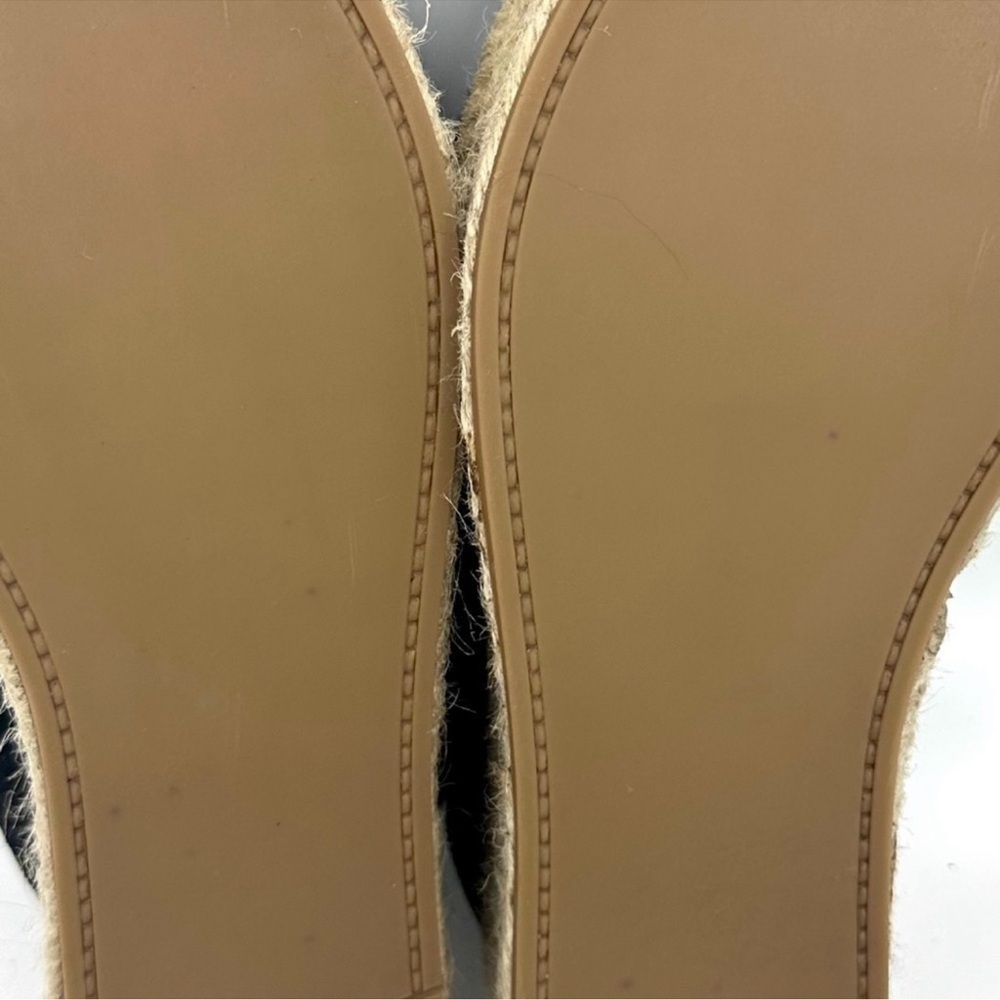 MIU MIU Suede Espadrille Platform Slip on Slides Sandals Black size 8 NEW - Picture 13 of 14